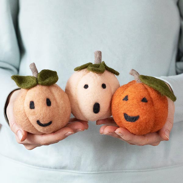 Sculpting with Wool Needle Felting Kit - Pumpkin Friends
