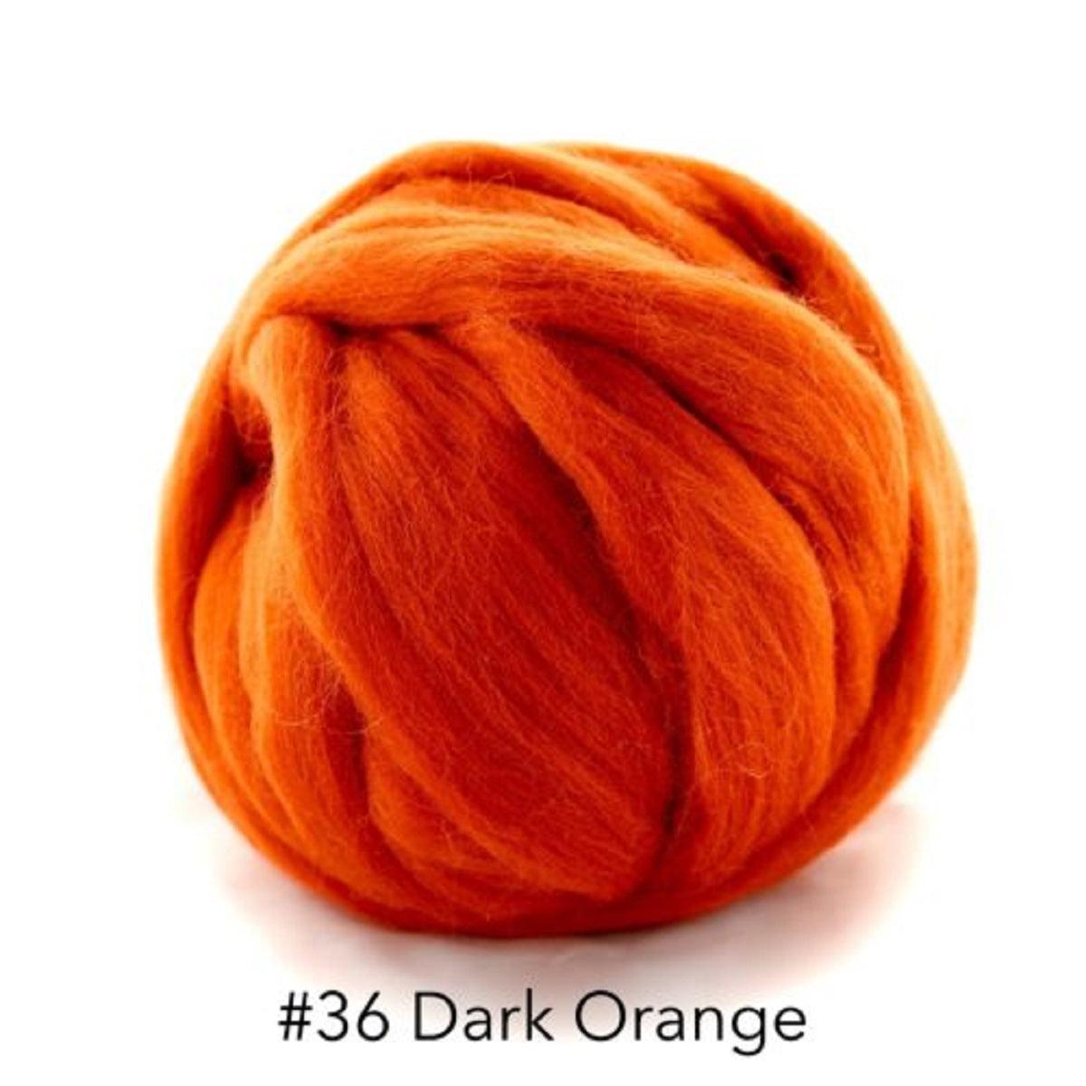 Polish Merino Wool Top - Dark Orange