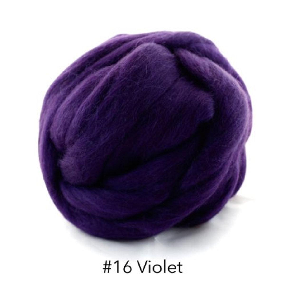 Polish Merino Wool Top - Violet