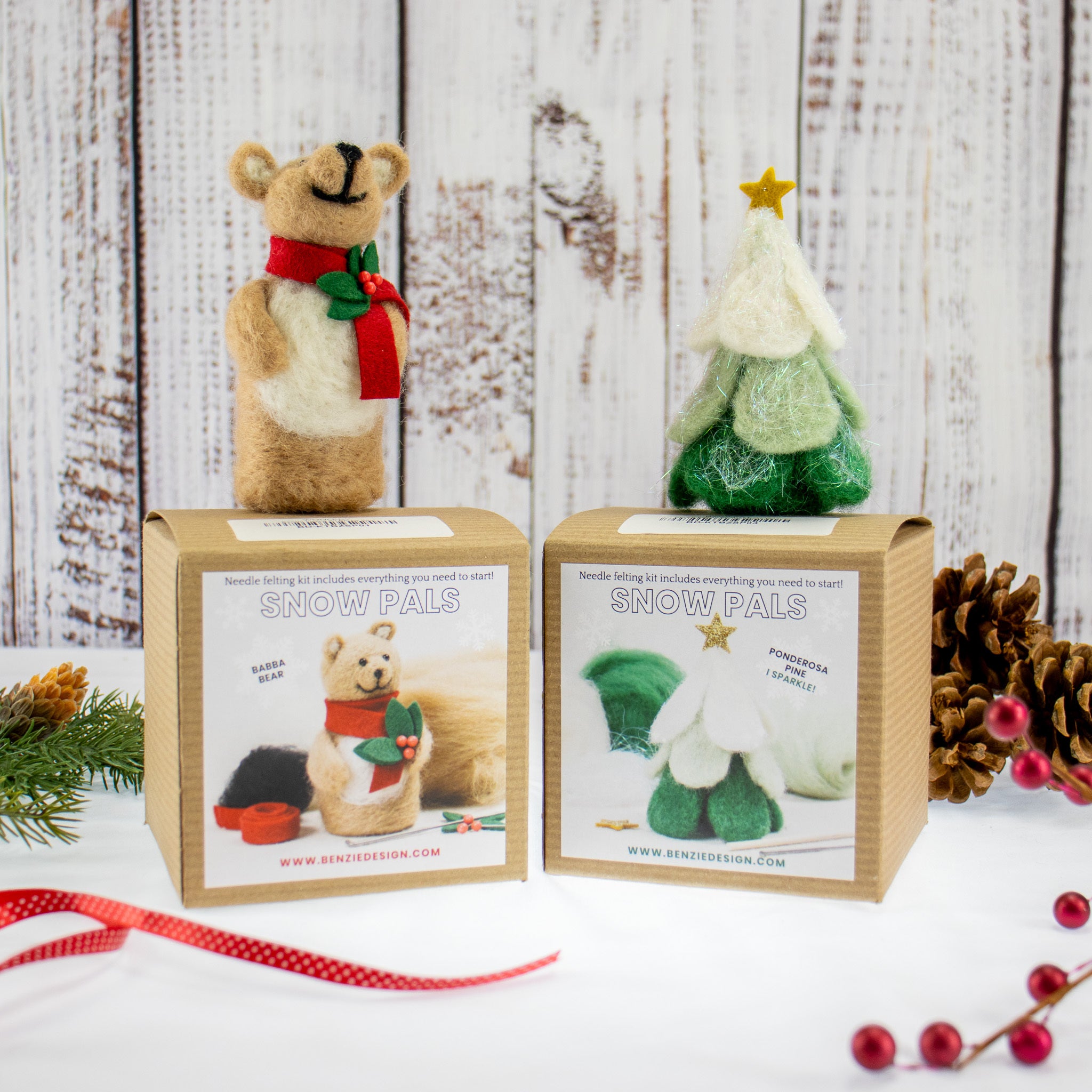 Ponderosa Pine and Babba Bear Needle Felting Bundle