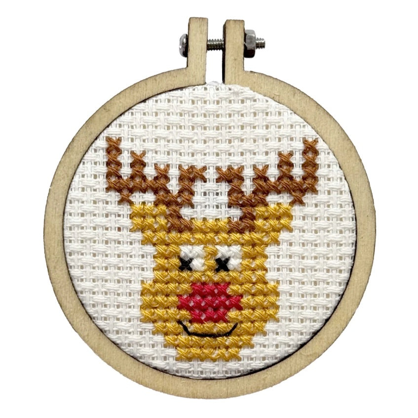 The Crafty Kit Company Cross Stitch Kit - Rudolf