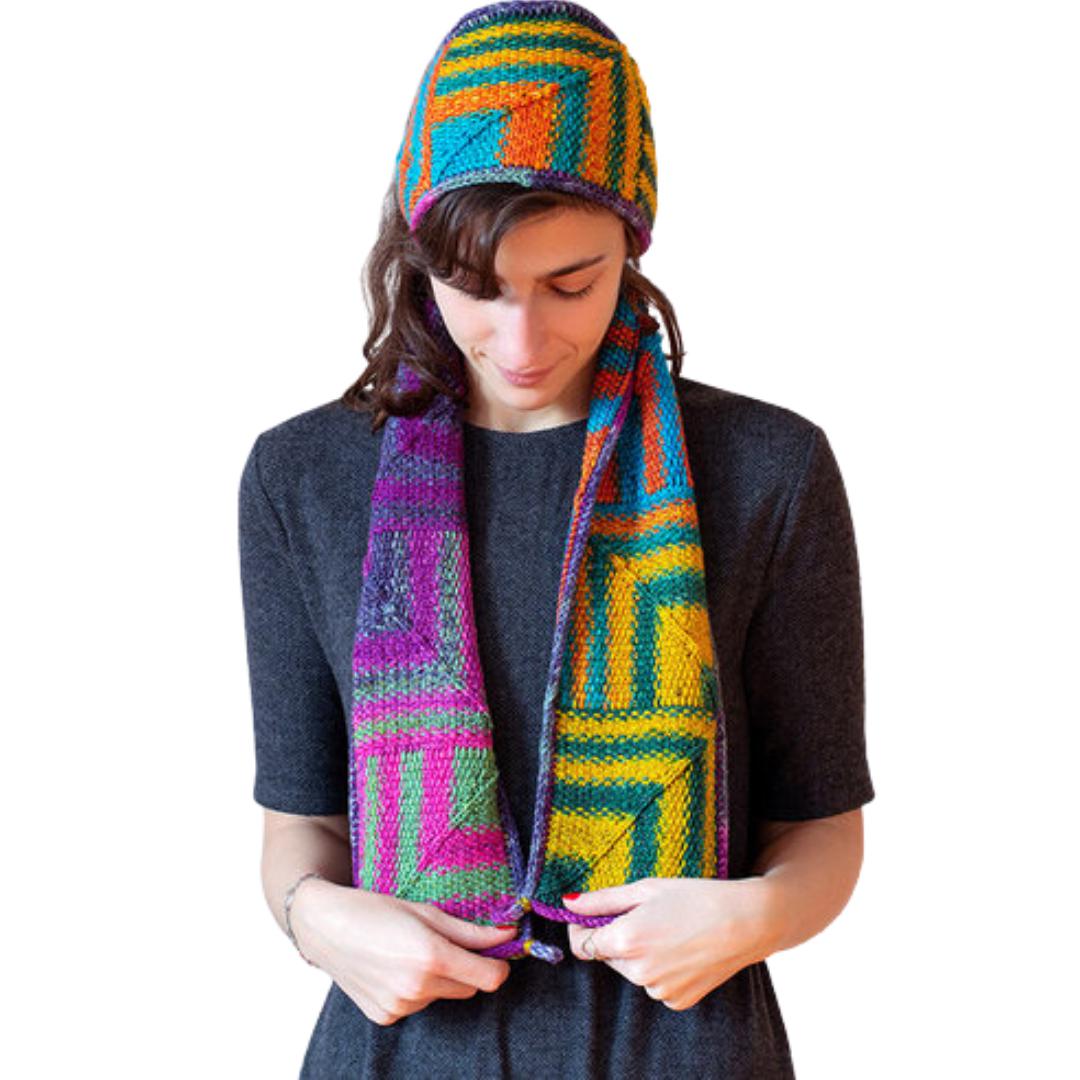 Pixelated Scarf Kit | Beautifully Textured Yarn Art