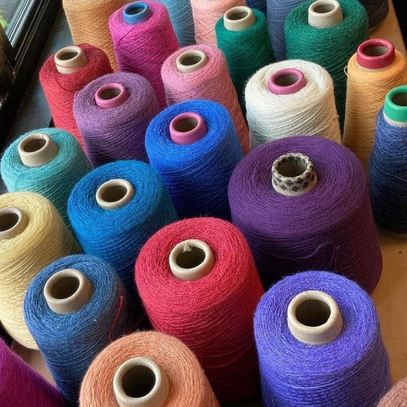 Heather Line Yarn Cones | 2/8 Fingering Weight | 1lb Cone, 2,240 Yards | Blended Wool