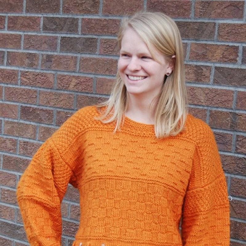 Knit & Purl Easy Sweater Pattern - Lamb's Pride