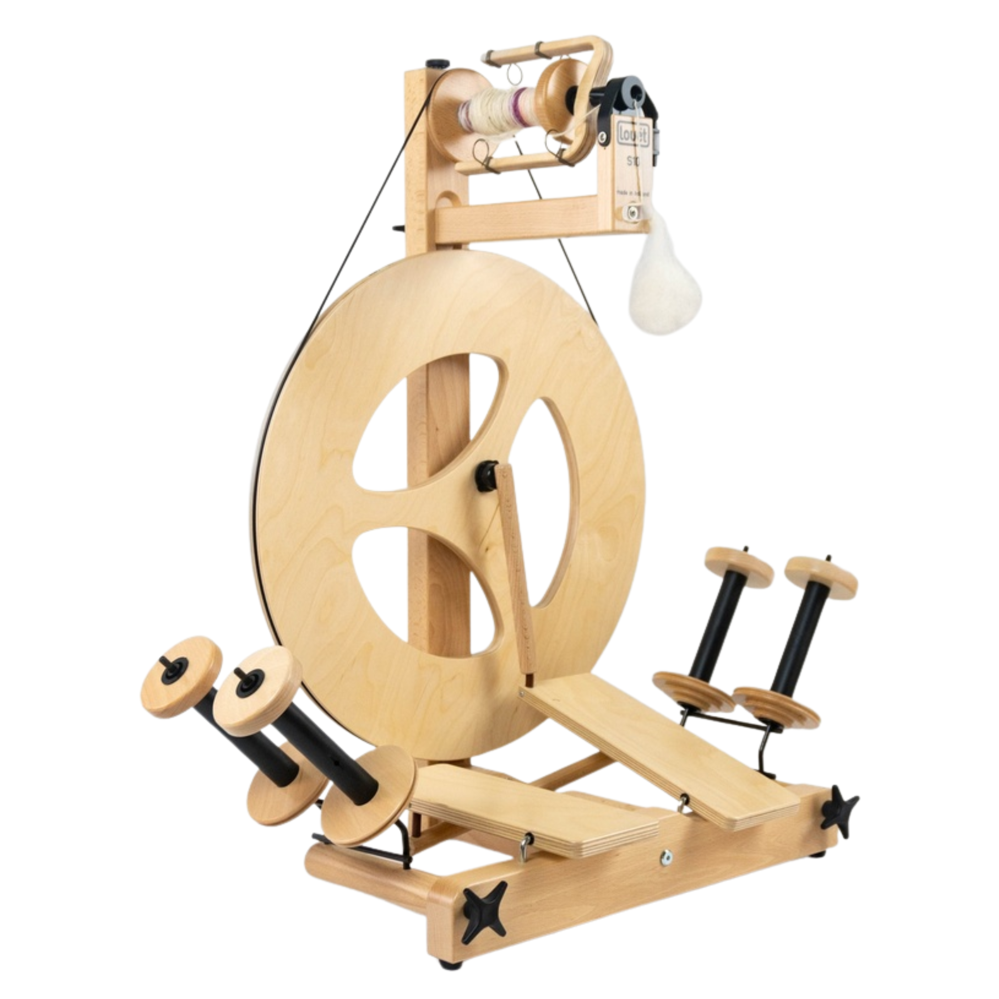 Louet S10 Double Treadle Irish Tension 3 Spoke Spinning Wheel