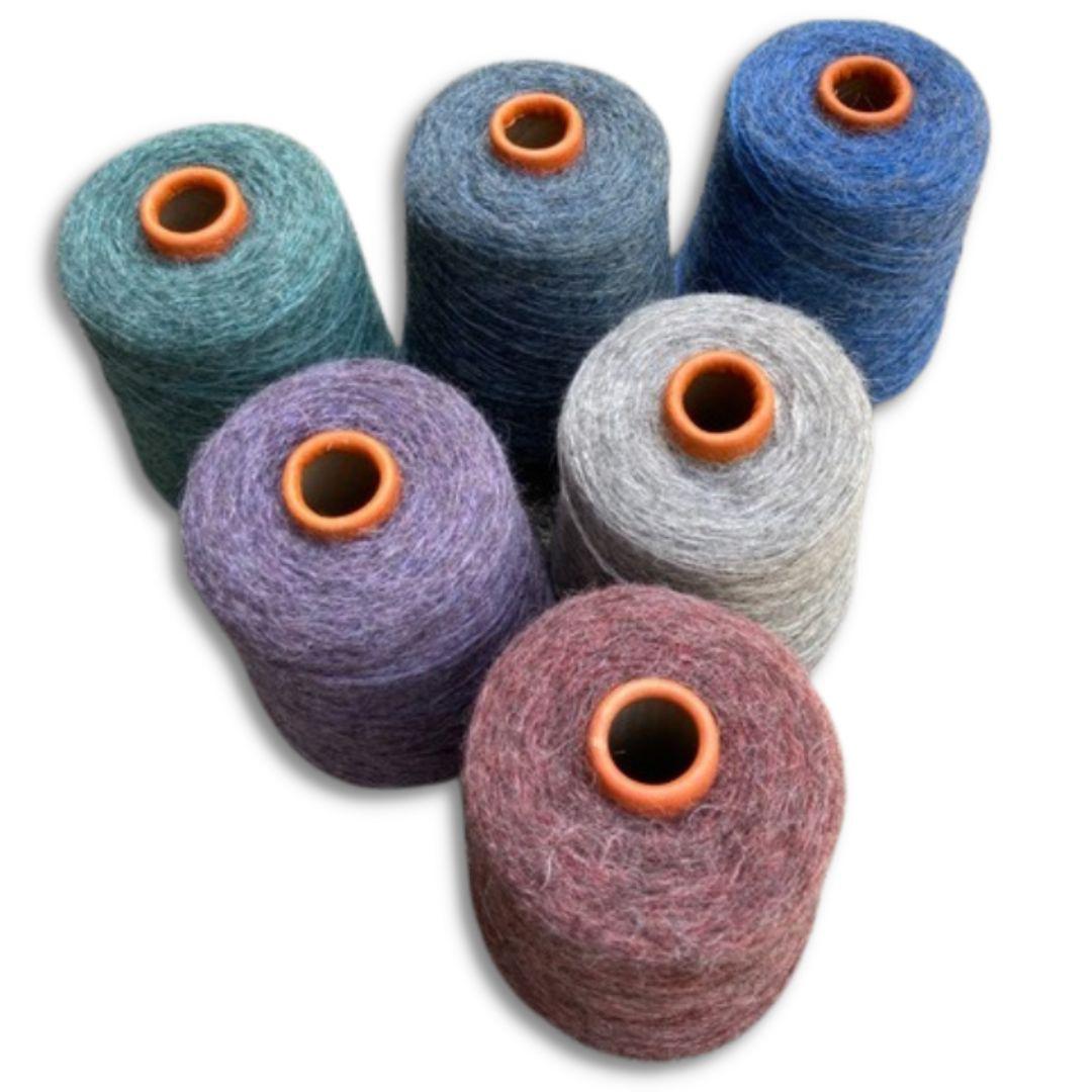 Jagger Spun Gotland Heather Line Yarn Cones | 3/8 Sport Weight | 1lb Cone, 1,490 Yards | Blended Wool