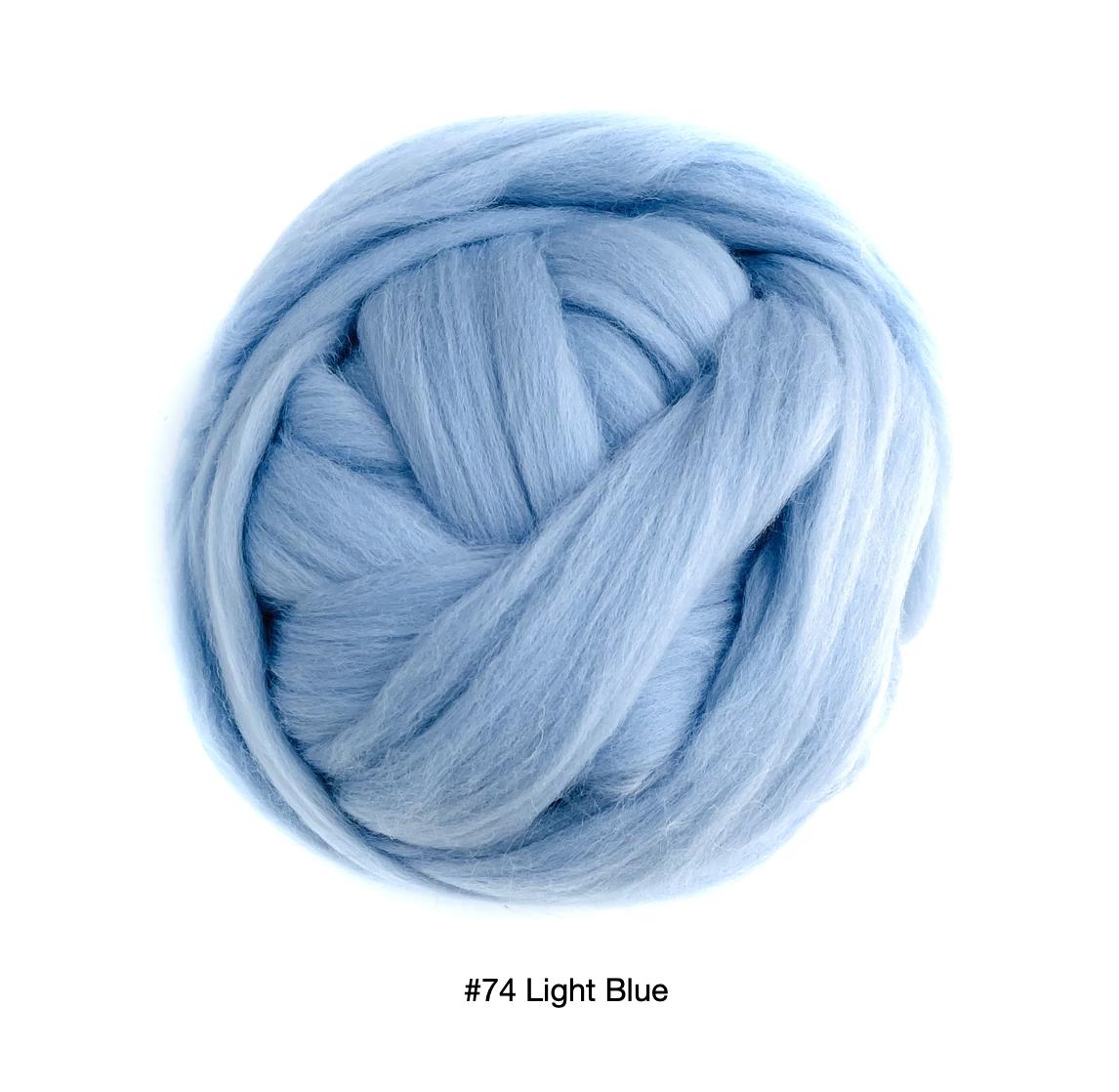 Polish Merino Wool Top - Light Blue