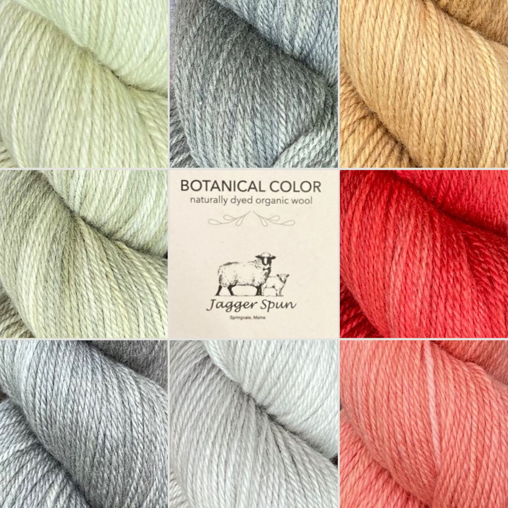 Jagger Spun Botanical Color 1lb Cones | 3/8 Sport Weight | 1,490 Yards | 21.5 Micron Organic Merino