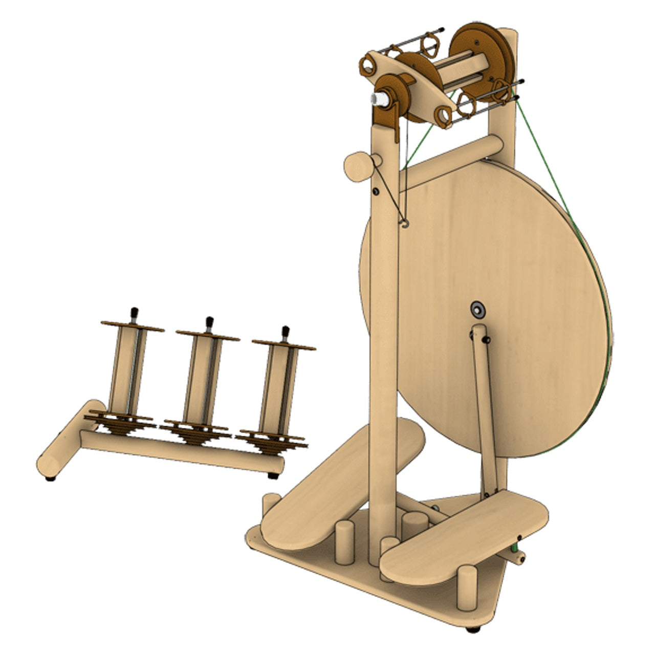 Lojan Buddy Spinning Wheel | Double Treadle
