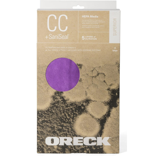 Oreck AK1CC6H Type CC Vacuum Cleaner Superior Filtration Bags