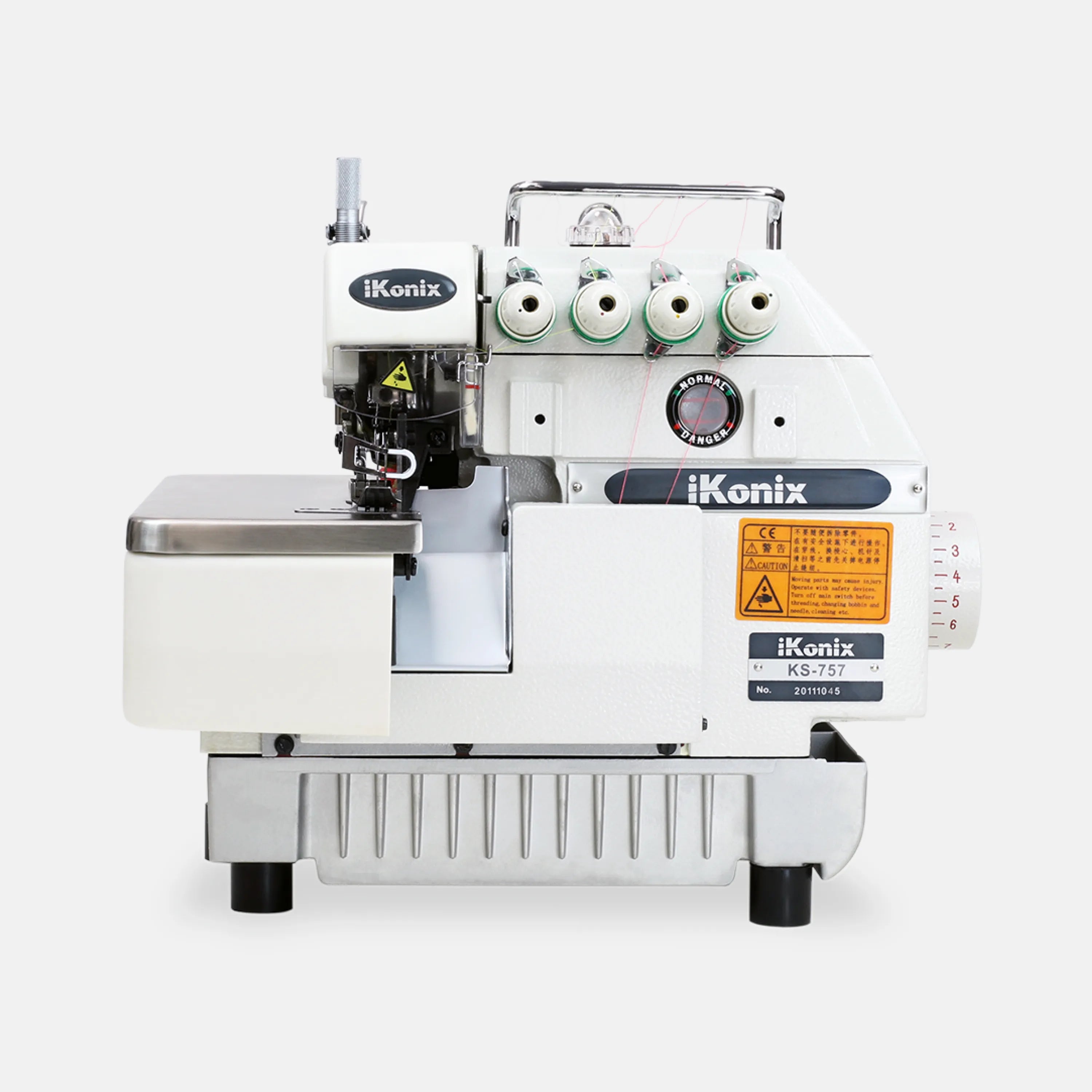 iKonix High-Speed Five-Thread Overlock Sewing Machine (includes table, stand, & servo motor)