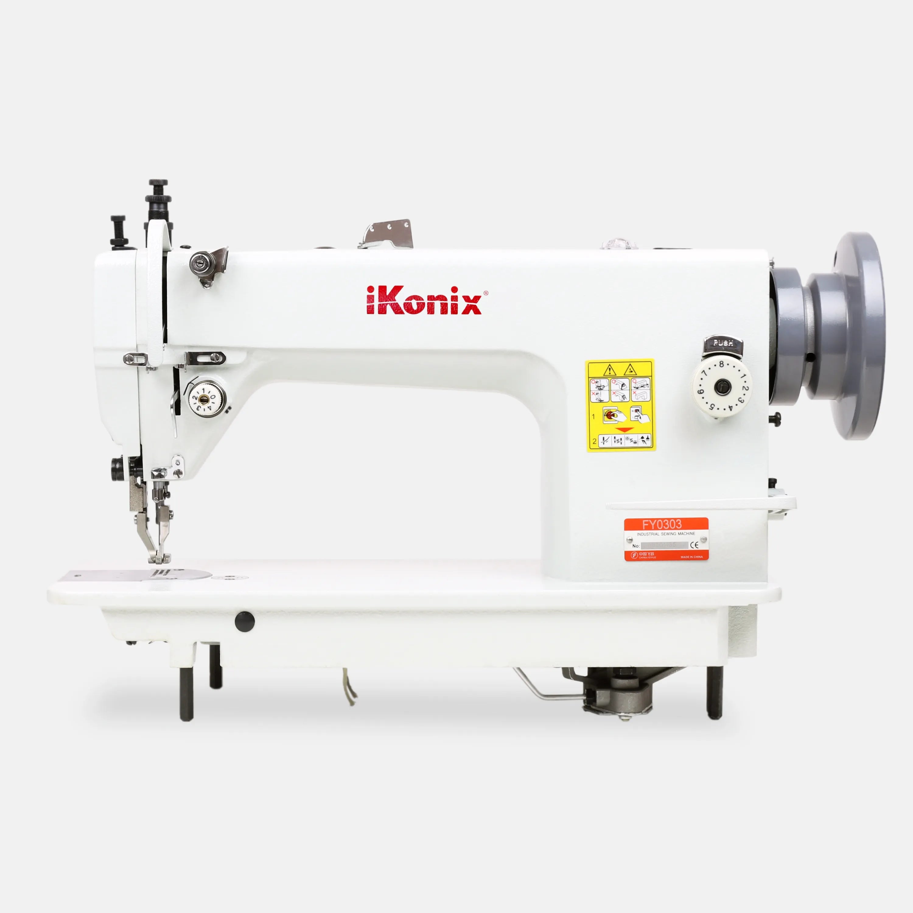 iKonix Walking Foot Flat-Bed Industrial Sewing Machine (includes table, stand, & servo motor)