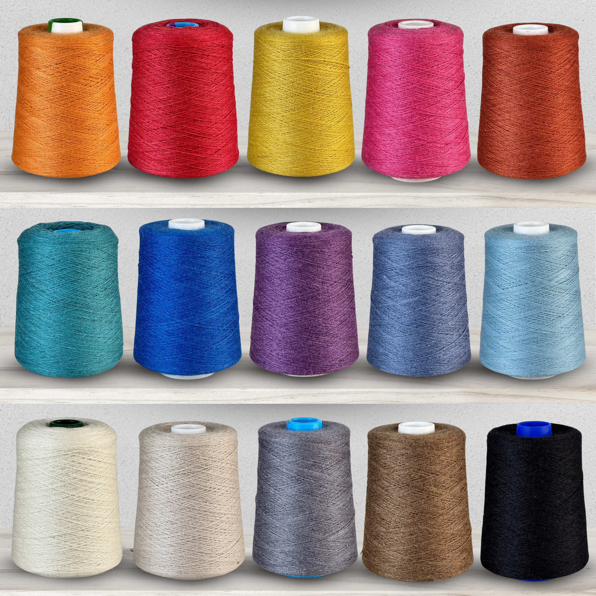Revolution Fibers Zephira Wool-Silk 1lb Cones | 2/18 Lace Weight Yarn | 50% Superfine Merino Wool & 50% Tussah Silk