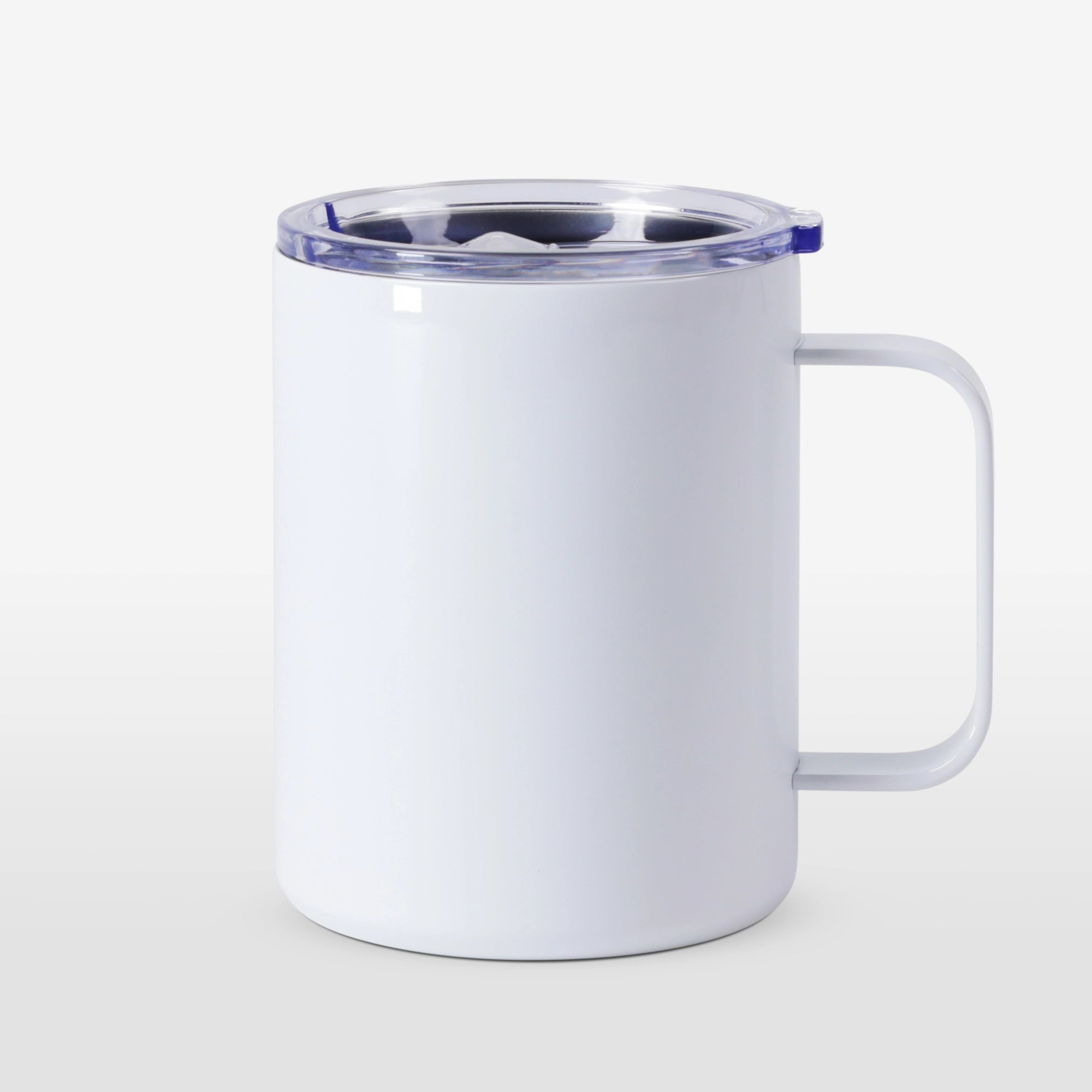 12oz White Stainless Steel Blank Tumbler with Handle