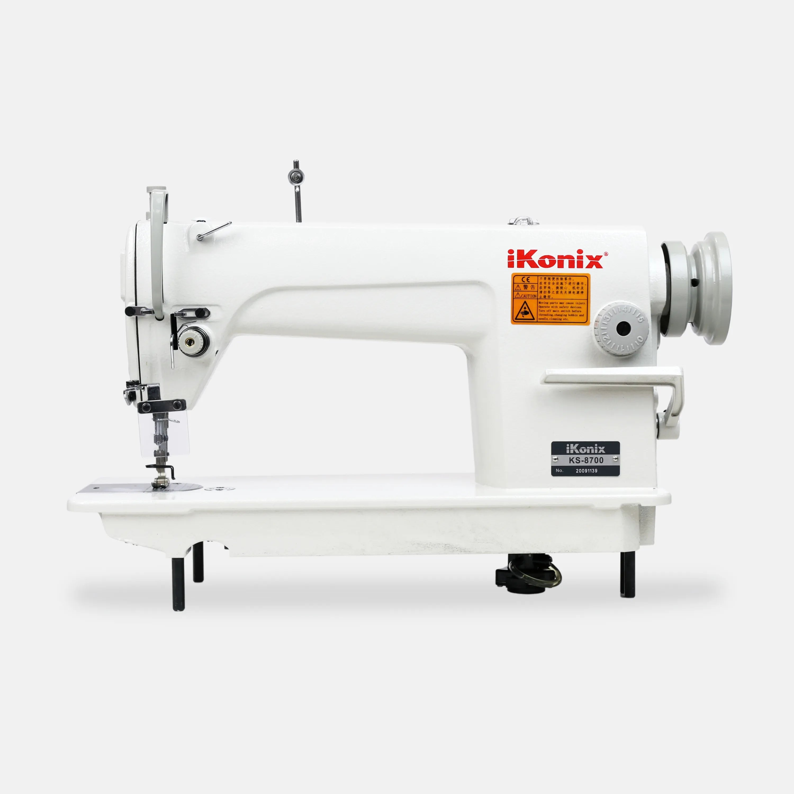 iKonix Flat-Bed Lockstitch Industrial Sewing Machine (includes table, stand,  & servo motor)