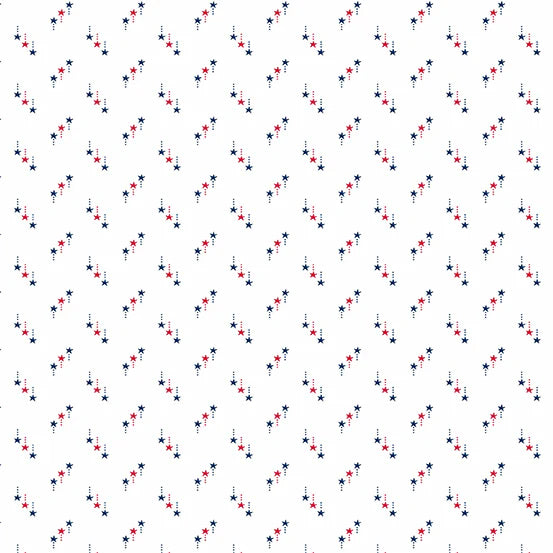 Andover Fabrics - Salute, White Star Arrows || SOLF BY THE HALF YARD