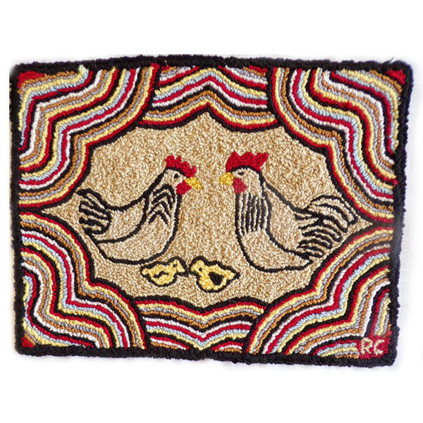 Punch Needle Kit  - Folky Chicken Family