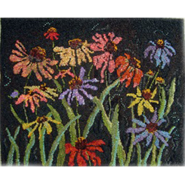 Sharon Smith Rug Hooking Pattern - Coneflowers