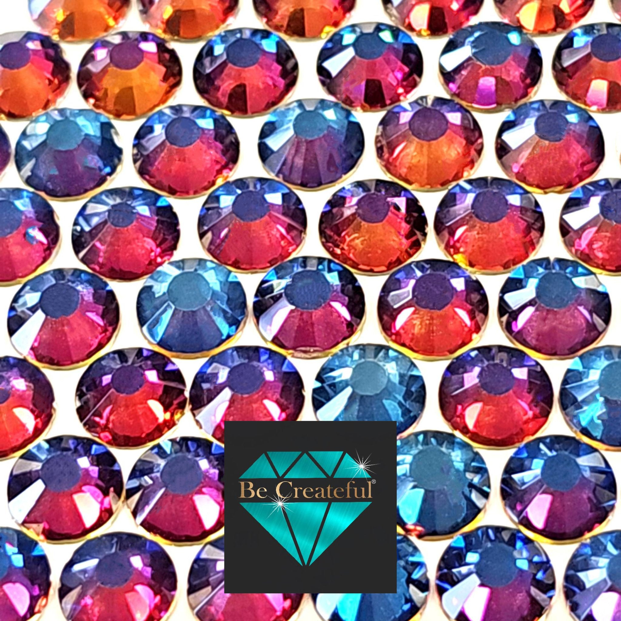 Chameleon Cobalt Blue BULK LUXE HOTFIX Rhinestones