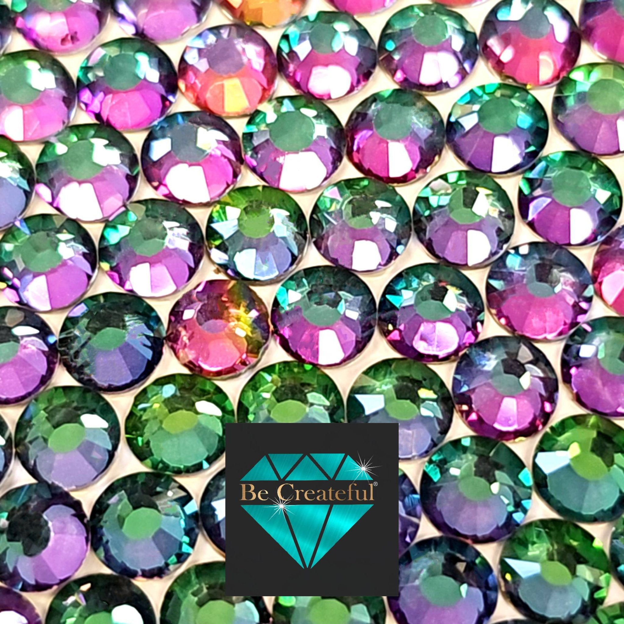 Chameleon Emerald Green BULK LUXE HOTFIX Rhinestones