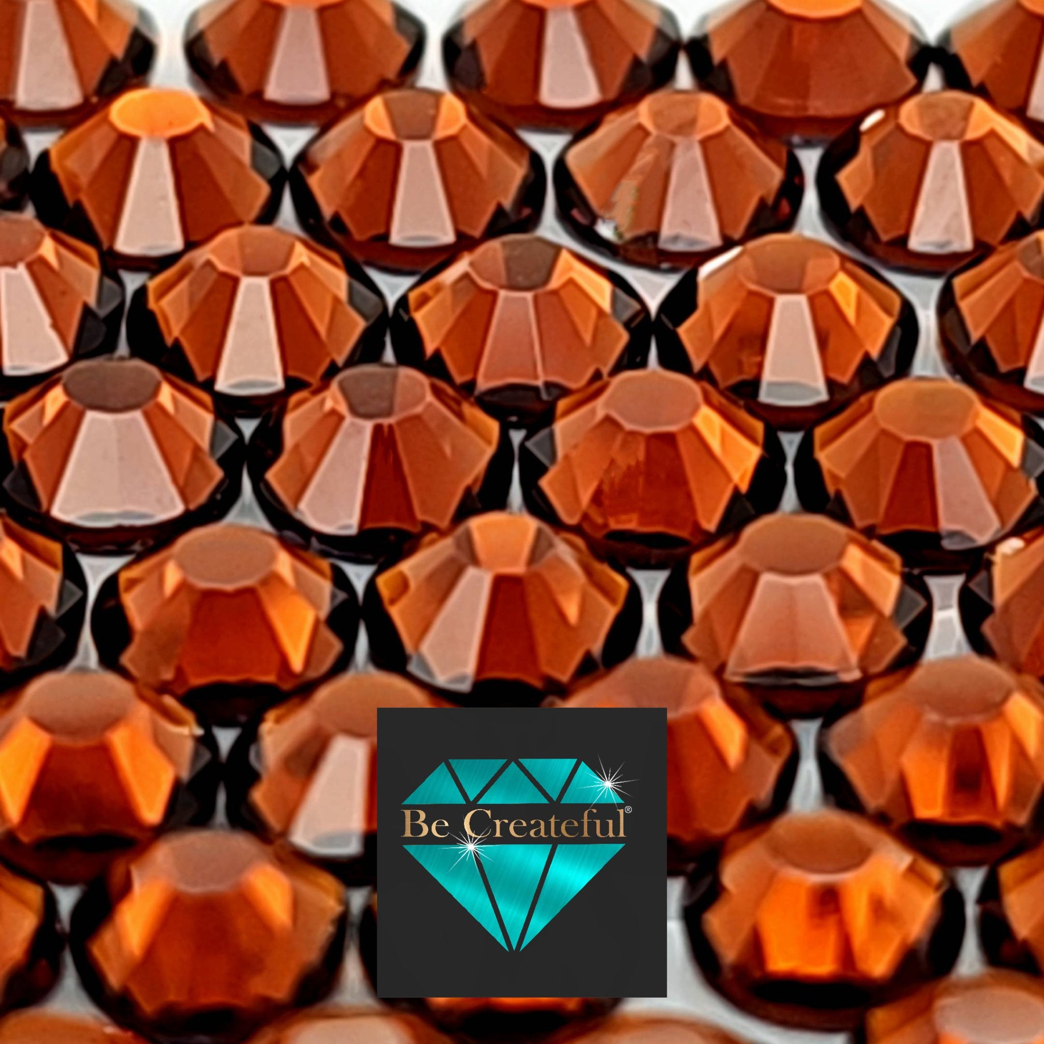 Coffee Dark Topaz LUXE HOTFIX Rhinestones