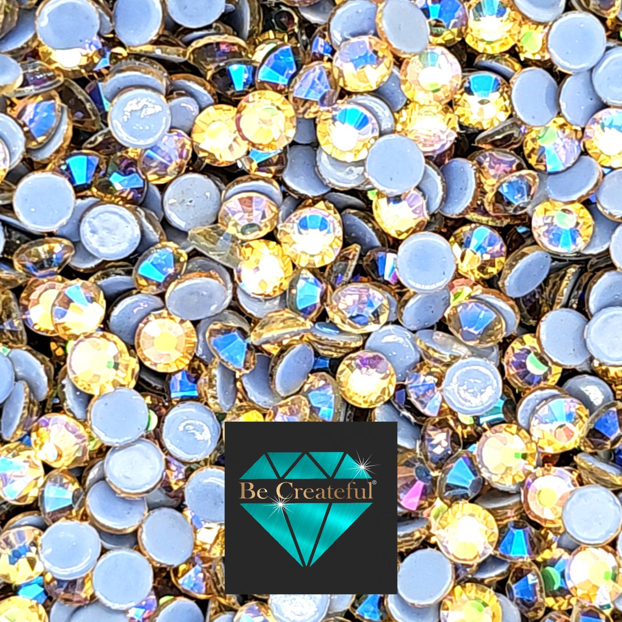 Champagne AB BULK LUXE Hotfix Rhinestones