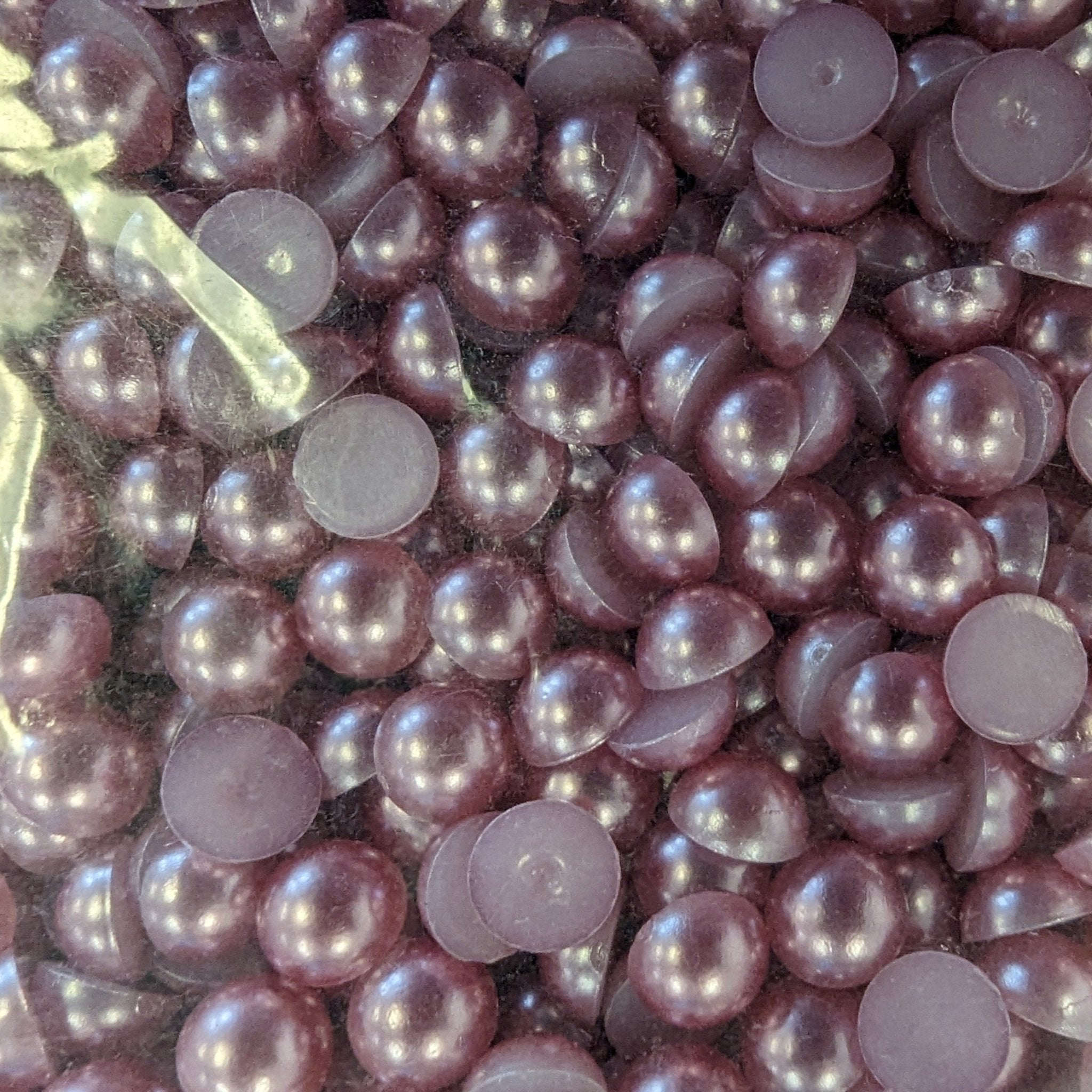 CLEARANCE MAUVE Resin Decoden Cabochon Flatback Pearls
