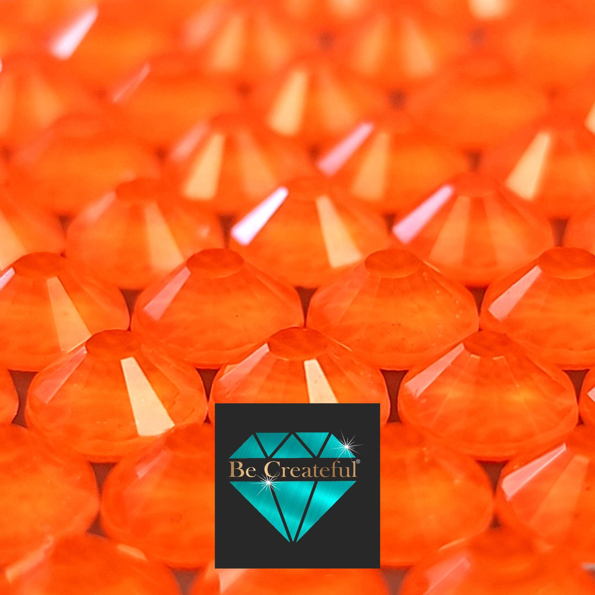 Neon Orange BULK LUXE HOTFIX Rhinestones