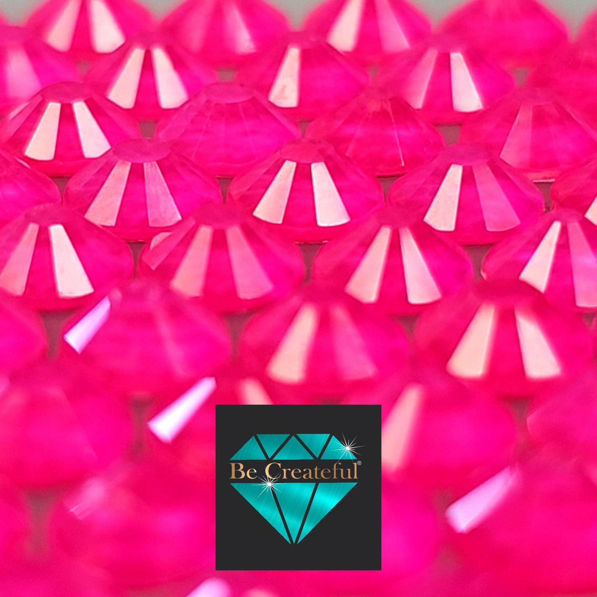 Neon Pink BULK LUXE HOTFIX Rhinestones