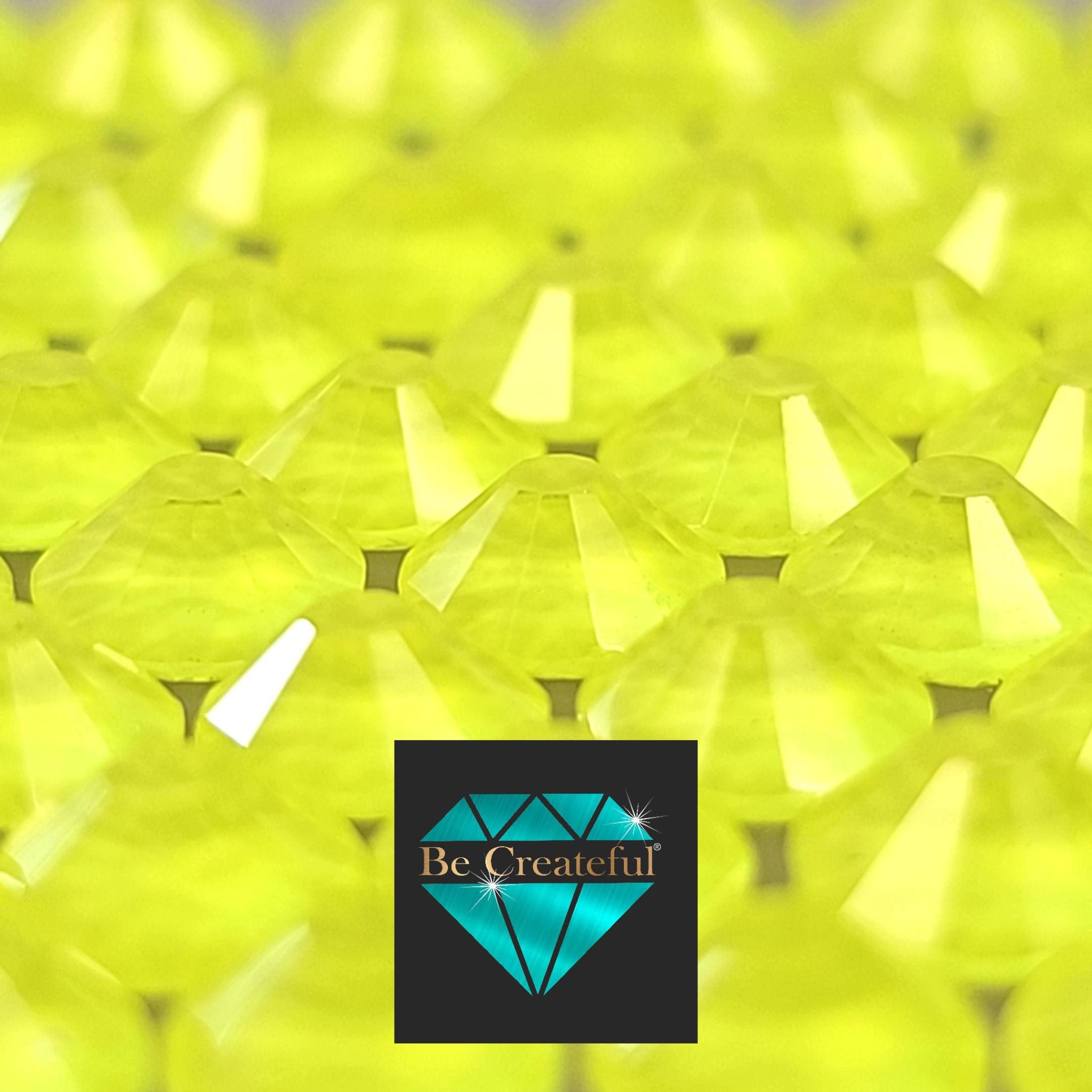 Neon Yellow BULK LUXE HOTFIX Rhinestones