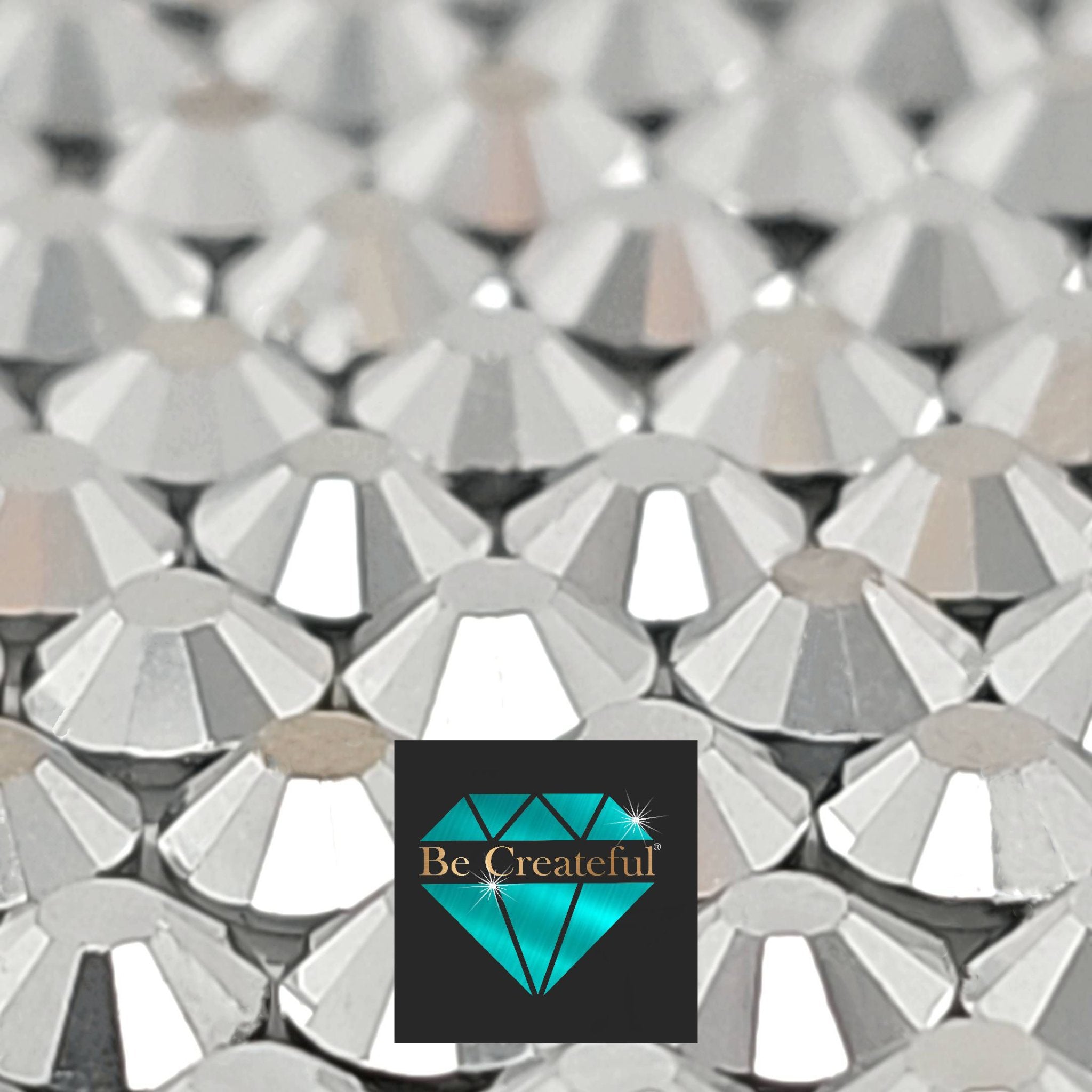 Silver Hematite/Crystal Labrador BULK LUXE HOTFIX Rhinestones