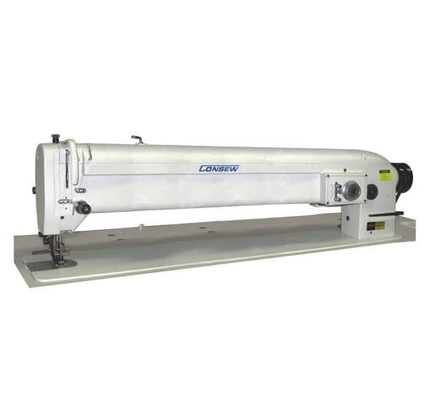 Consew 146RBL-1A-1 Single Needle, Drop Feed, Walking Foot, Long Arm, Zig-Zag Lockstitch Industrial Sewing Machine With Table and Servo Motor