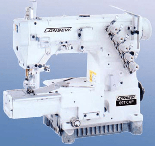 Consew 697CVF High Speed, Flat Bed, Top and Bottom Coverstitch