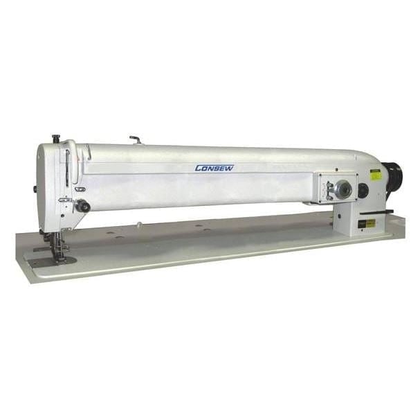 Consew 146RBL-3A-1 Single Needle, Drop Feed, Walking Foot, Long Arm, Zig-Zag Lockstitch Industrial Sewing Machine With Table and Servo Motor