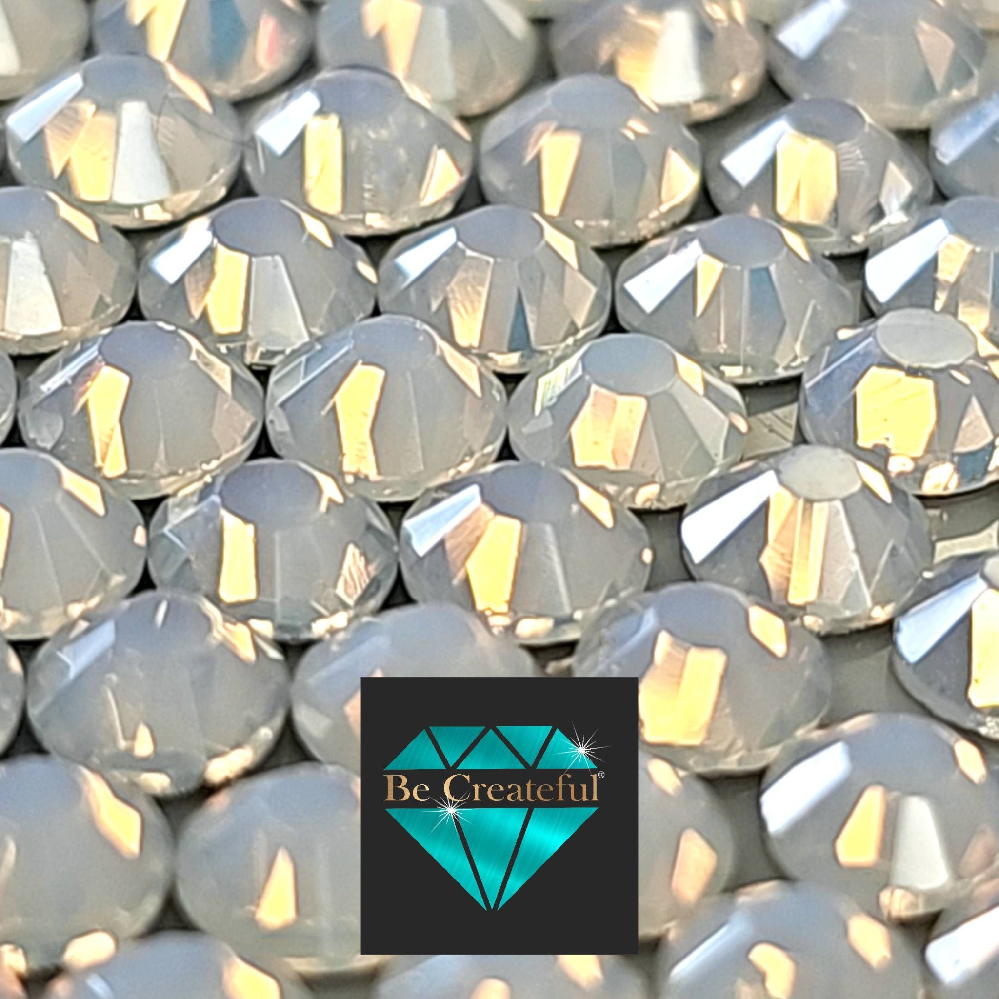 White Opal BULK LUXE HOTFIX Rhinestones
