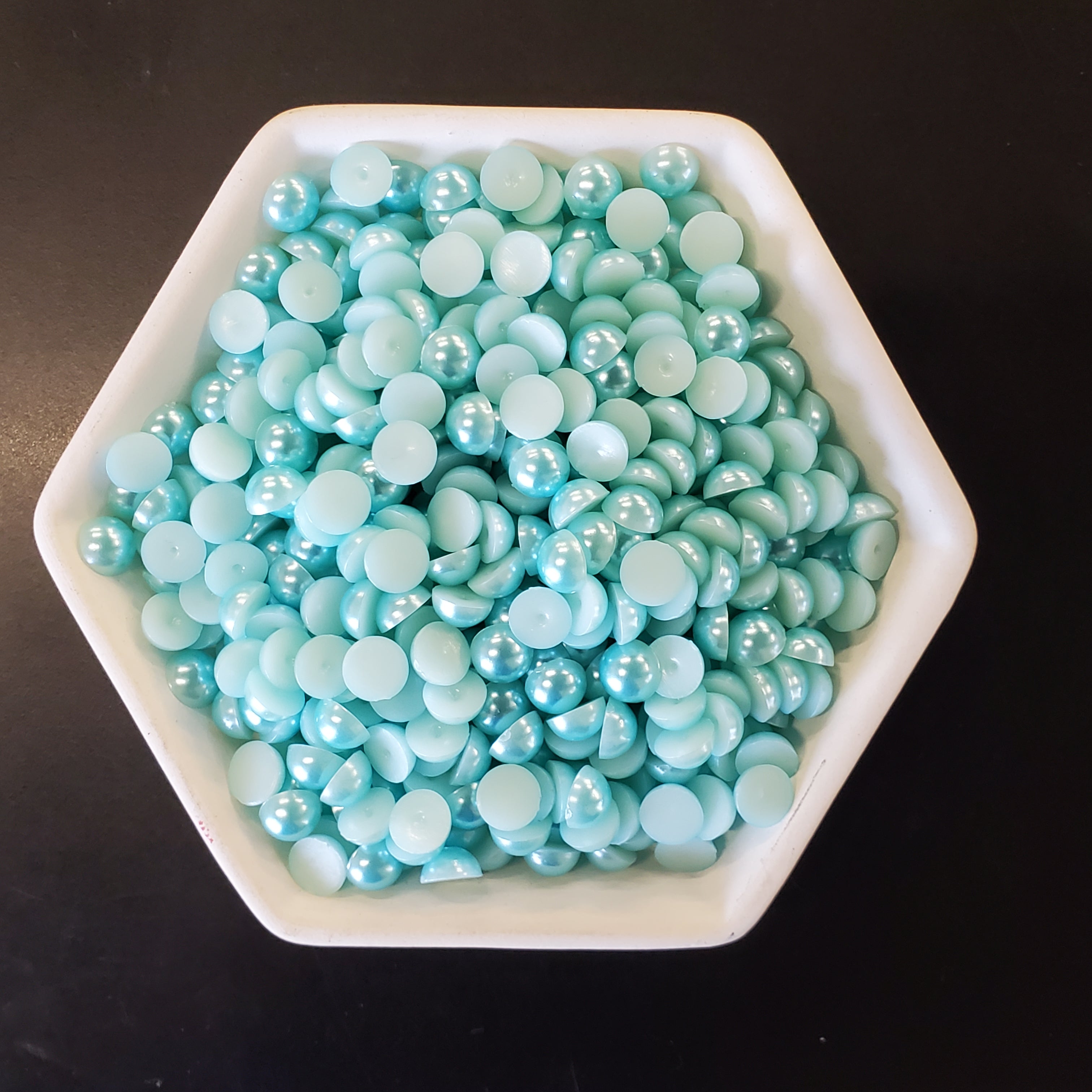 CLEARANCE Robin Egg Blue Resin Decoden Cabochon Flatback Pearls