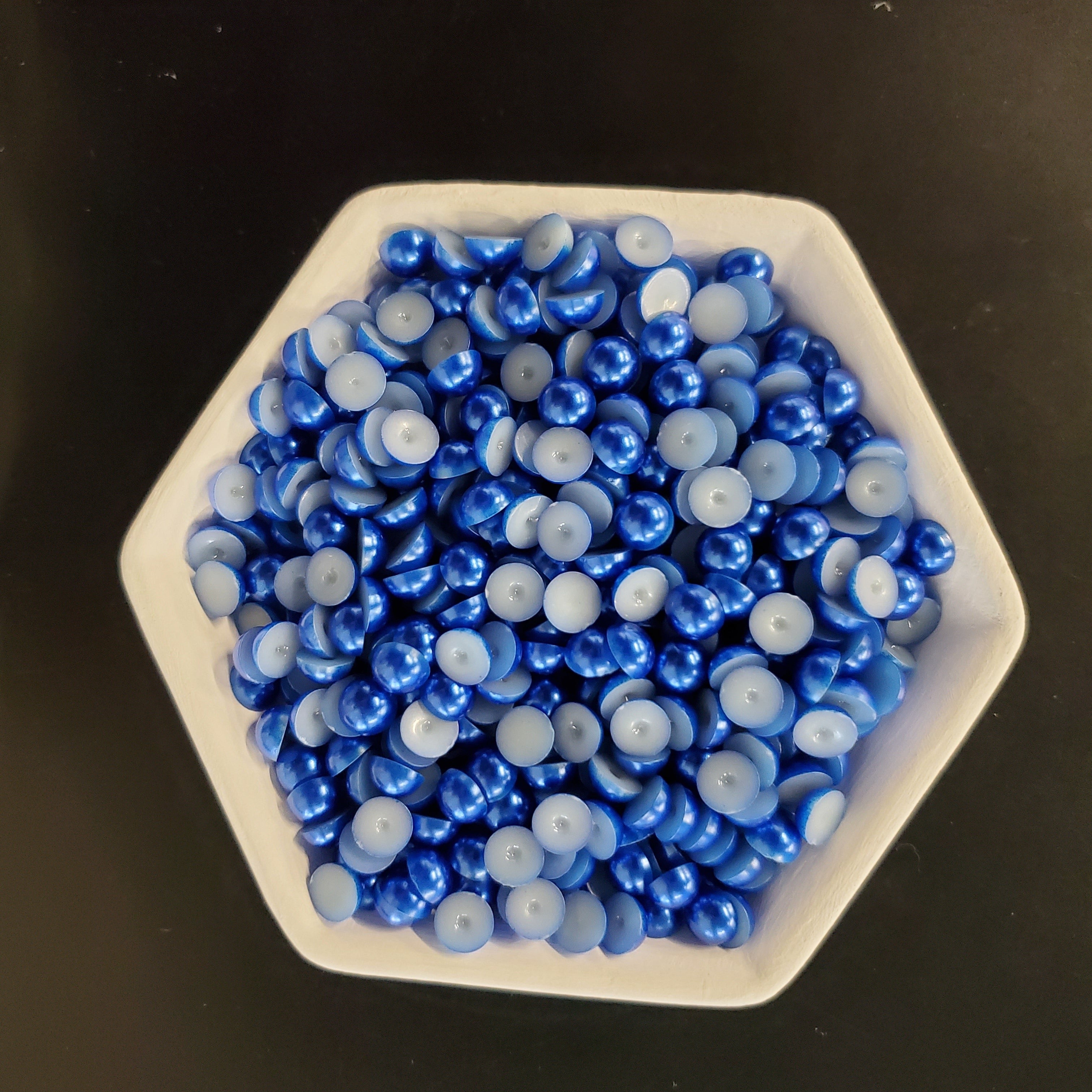 CLEARANCE Royal Blue Resin Decoden Cabochon Flatback Pearls