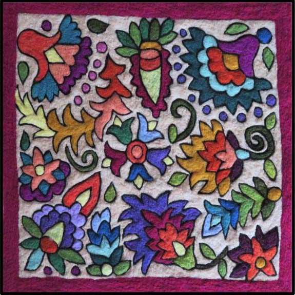 Tapestry Felting Kit - Suzani Inspired