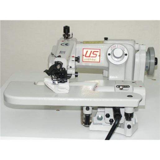 U.S. Stitch Line SL718-2 -Blind Stitch Hemmer Industrial Sewing Machine Table, Motor, Knee Lift, Curved