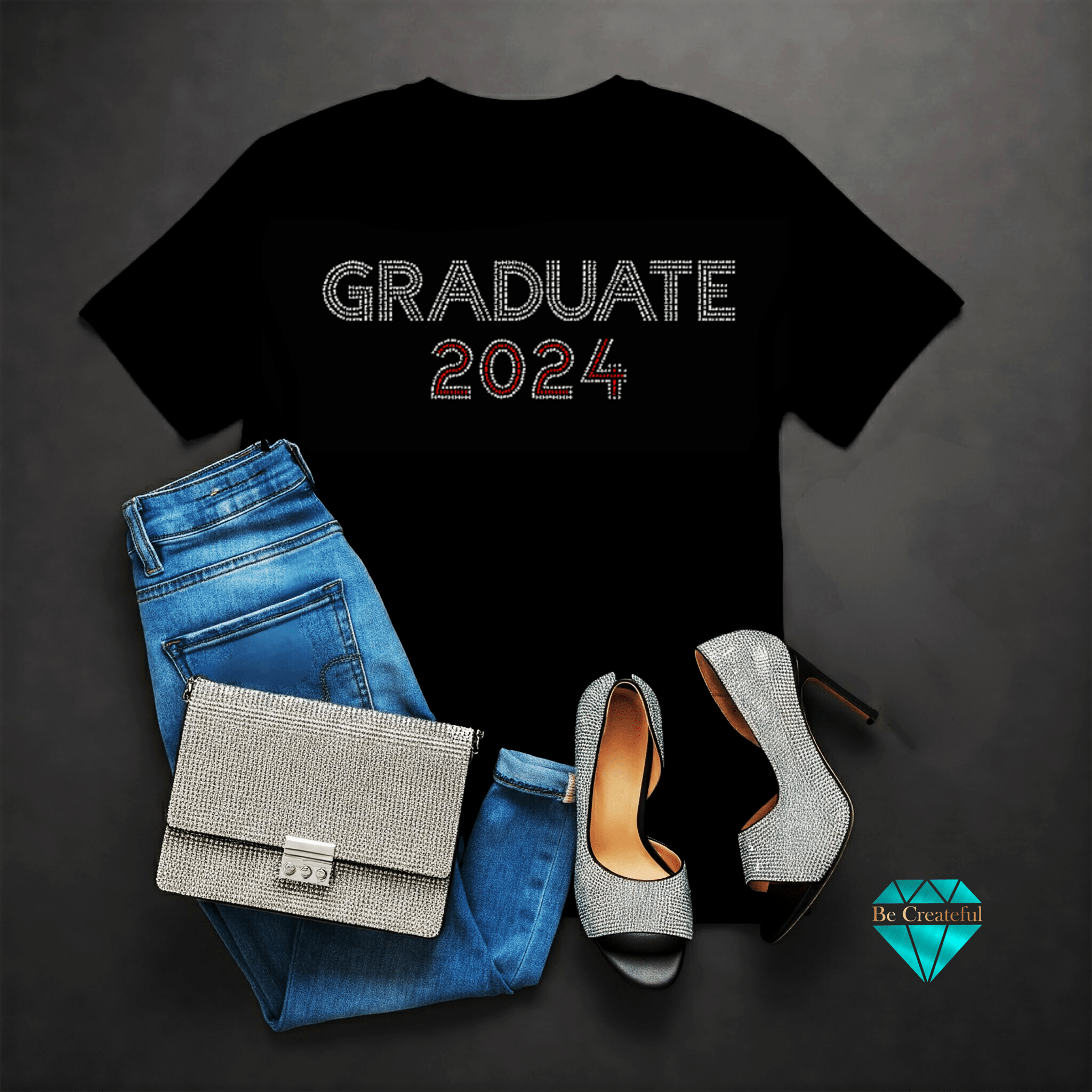 Graduate 2025 Rhinestone Transfer