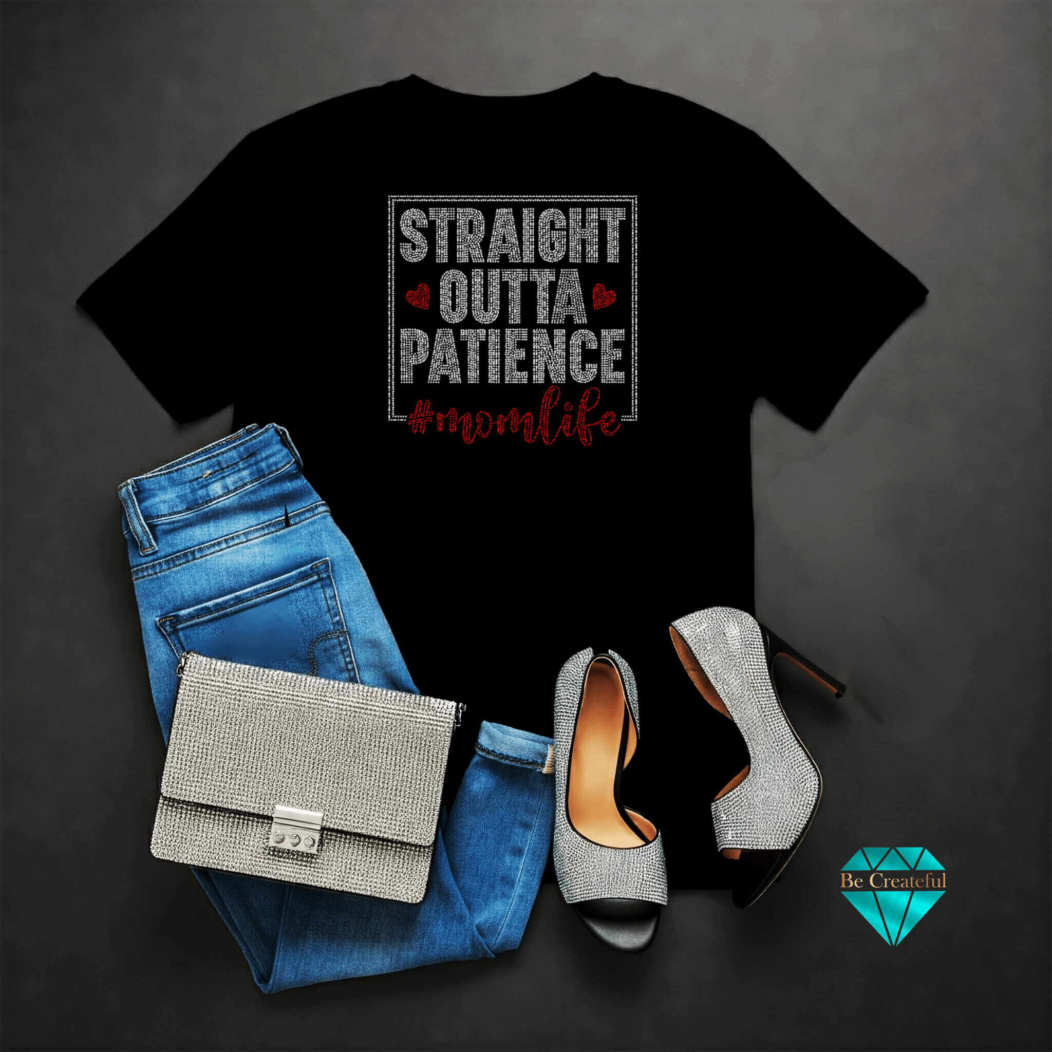 Straight Outta Patients Rhinestone Transfer