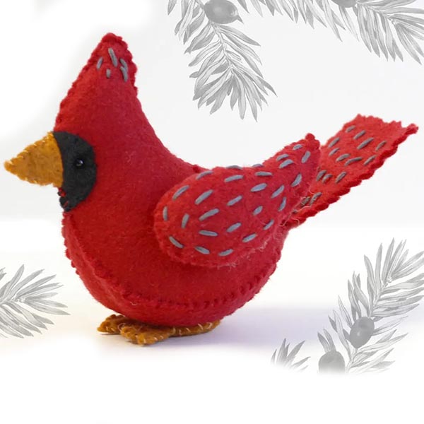 Jennifer Heynen Felt Sewing Kit - Northern Cardinal