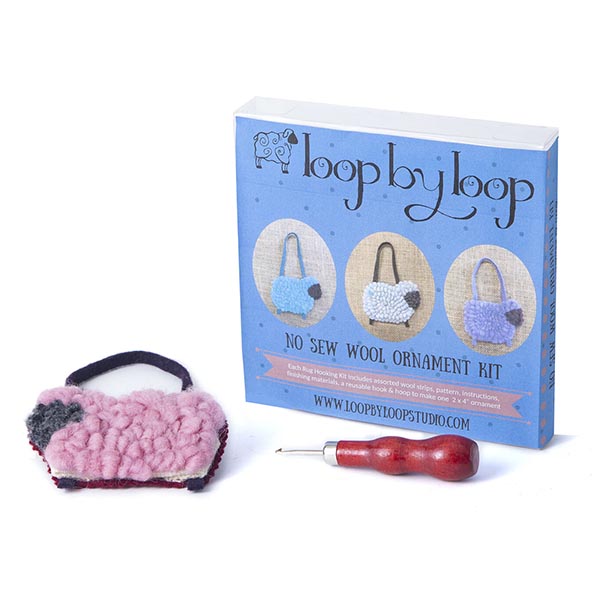 No Sew Wool Ornament Kit - Sheep