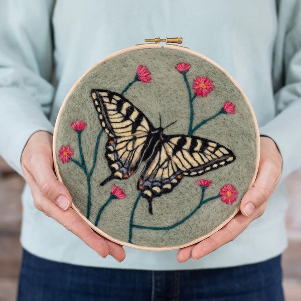 Painting with Wool Needle Felting Kit - Dani Ives' Butterfly