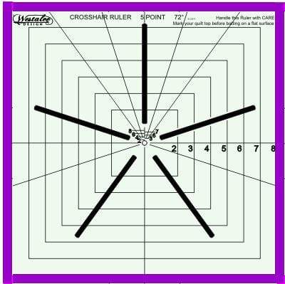 Westalee 12.5" x 12.5" 5 Pt Crosshair Ruler