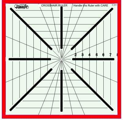 Westalee 12.5" x 12.5" 8 Pt Crosshair Ruler