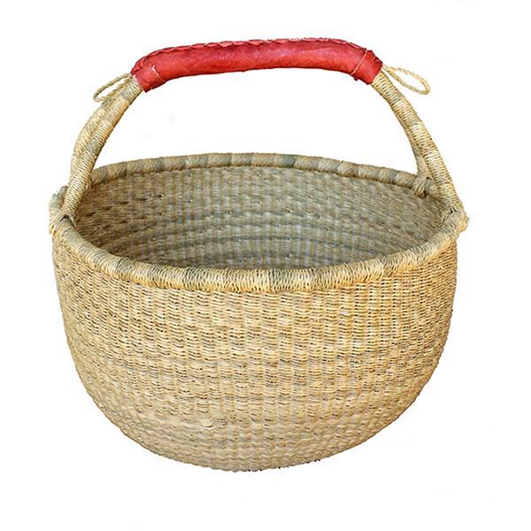 African Fair Trade Basket - Natural Round