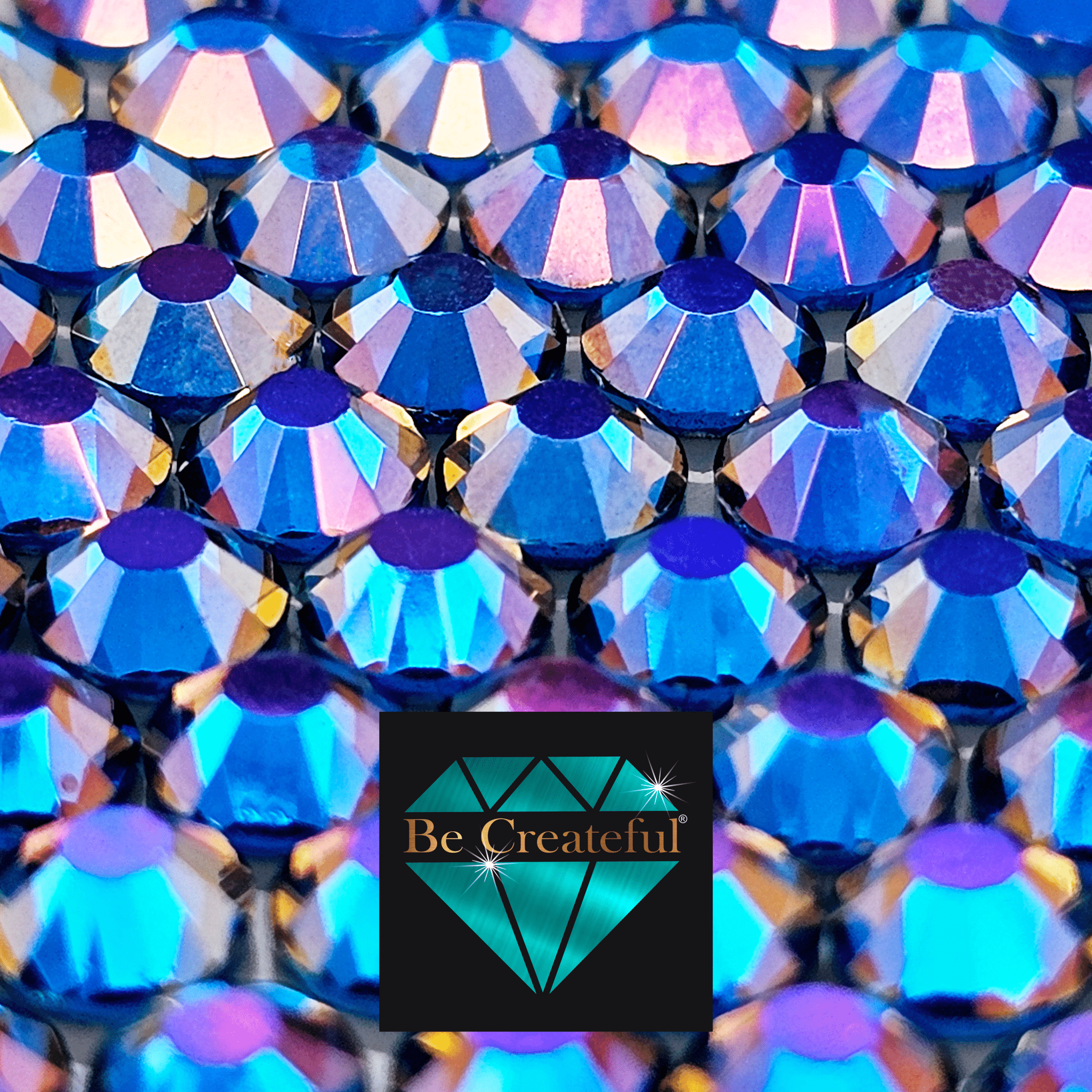 Mirage Capri Blue LUXE HOTFIX Rhinestones