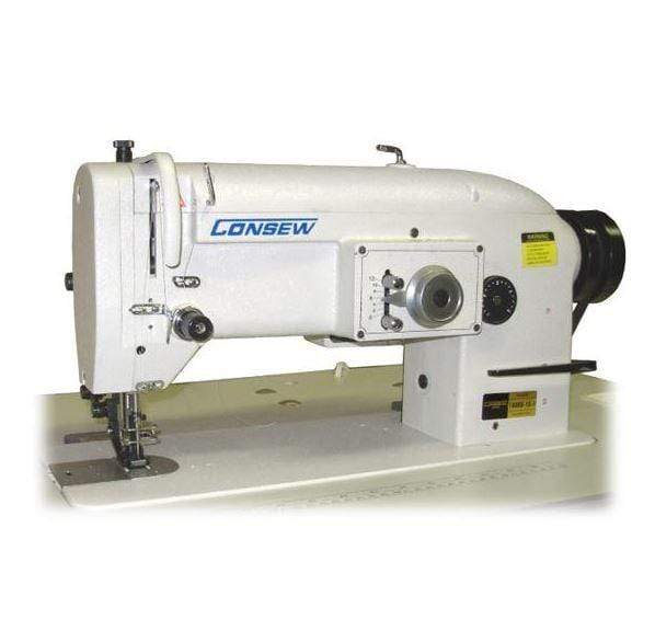 Consew 146RB-2A-1 Single Needle, Drop Feed, Walking Foot, Zig-Zag Lockstitch Industrial Sewing Machine With Table and Servo Motor