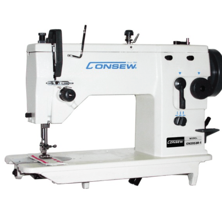 Consew CN2053R-1A Single Needle Drop Feed Zig-Zag Lockstitch Industrial Sewing Machine With Table and Servo Motor